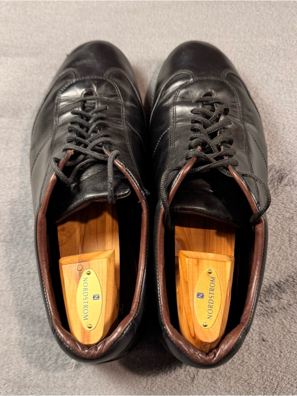 Allen Edmonds Mitchell Men's Black Leather Slip-On Sneakers - Picture 6 of 11